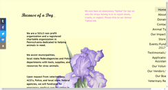 Desktop Screenshot of becauseofadog.org